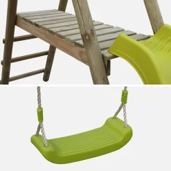 Altalene da giardino con scivolo, 6 posti