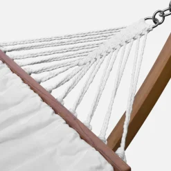 Amaca in legno con telo in cotone