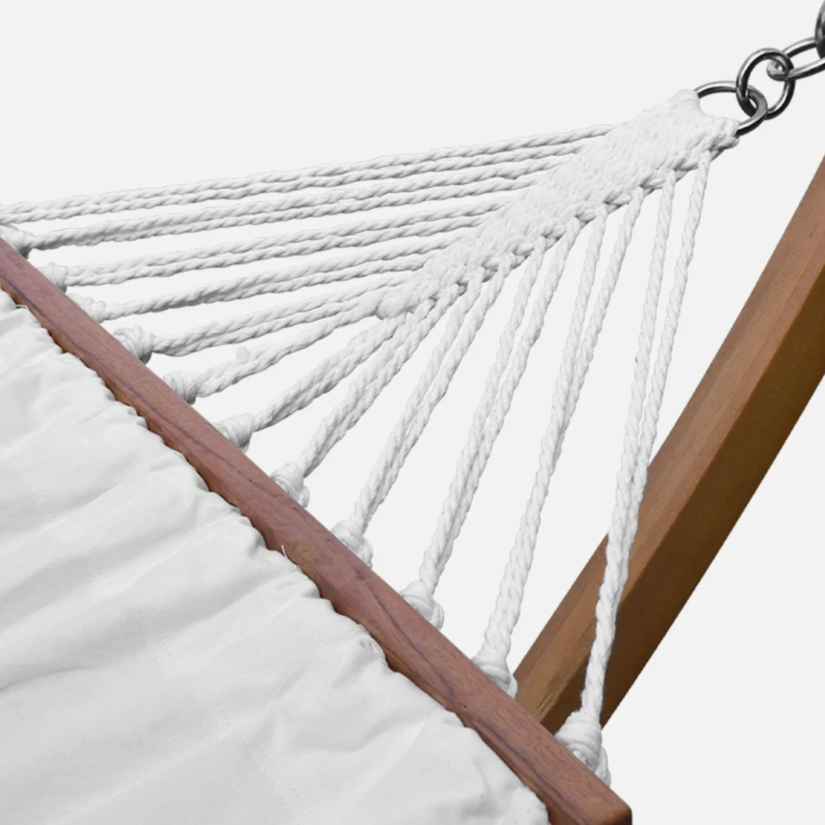 Amaca in legno con telo in cotone