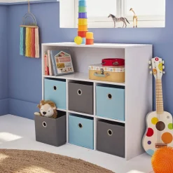 Armadio contenitore per cameretta dei bambini con 6 cestini