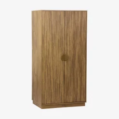 Armadio effetto legno di mango scanalato 2 ante