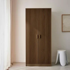Armadio in legno 1 asta appendiabiti, 2 ante