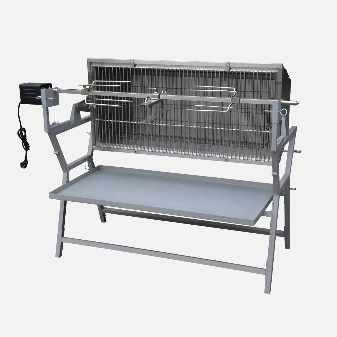 Barbecue a carbonella con girarrosto elettrico regolabile