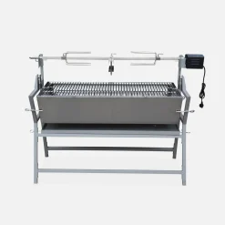 Barbecue a carbonella con girarrosto elettrico regolabile