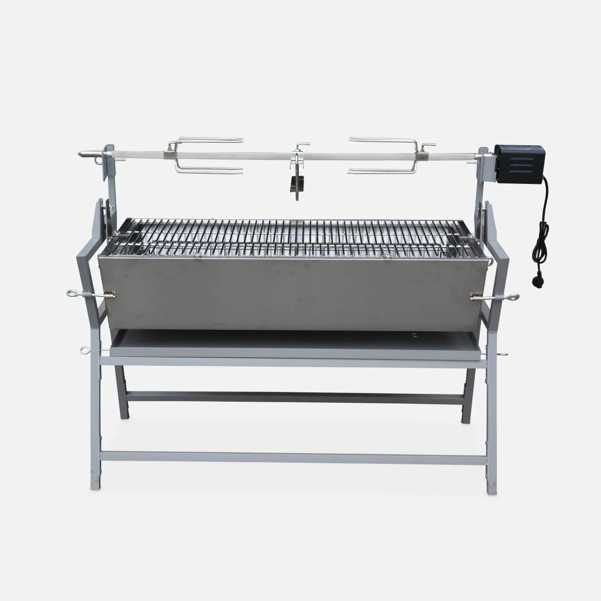 Barbecue a carbonella con girarrosto elettrico regolabile