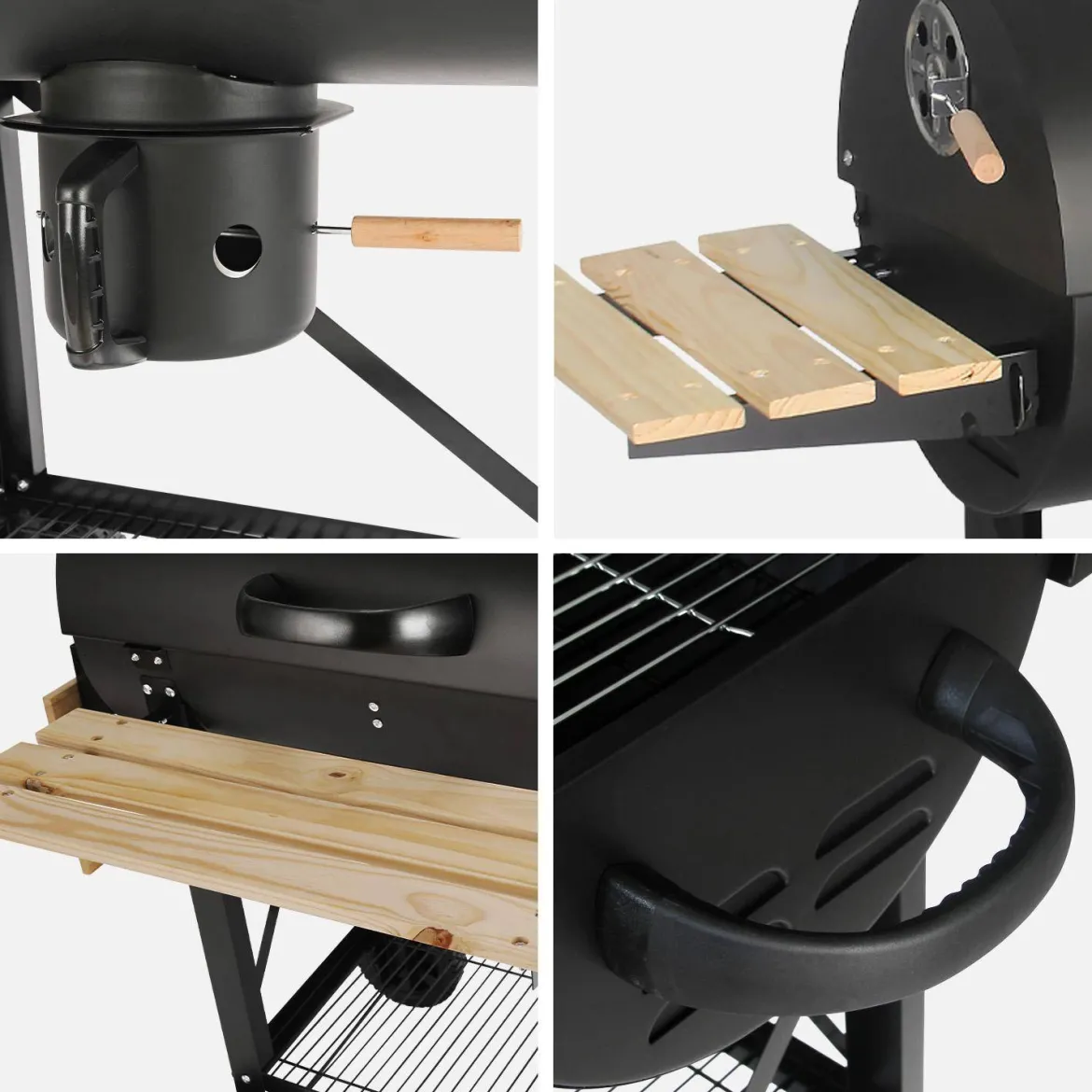 Barbecue a carbonella con affumicatore