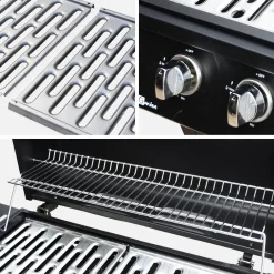 Barbecue a gas a 4 bruciatori con fuoco laterale