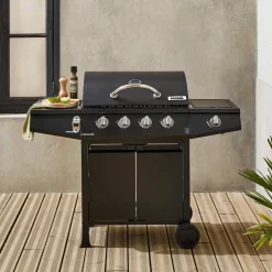 Barbecue a gas a 4 bruciatori con fuoco laterale