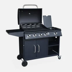 Barbecue a gas a 5 fuochi con 1 bruciatore laterale