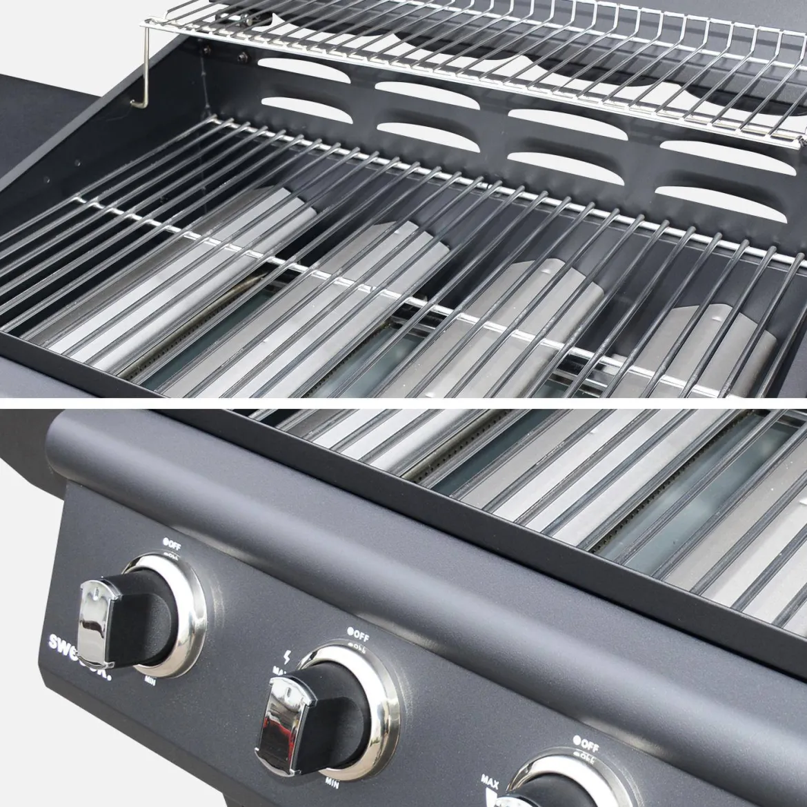 Barbecue a gas a 5 fuochi con 1 bruciatore laterale