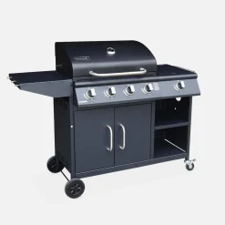 Barbecue a gas a 5 fuochi con 1 bruciatore laterale