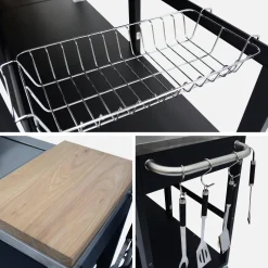 Barbecue a gas a 5 fuochi con 1 bruciatore laterale