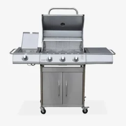 Barbecue a gas con 4 bruciatori di cui 1 laterale