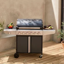 Barbecue a gas con 6 bruciatori + 1 laterale