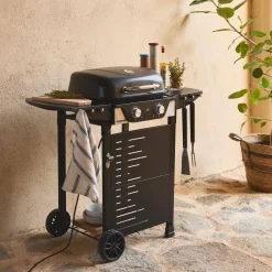 Barbecue elettrico 2 bruciatori, acciaio smaltato 2300W