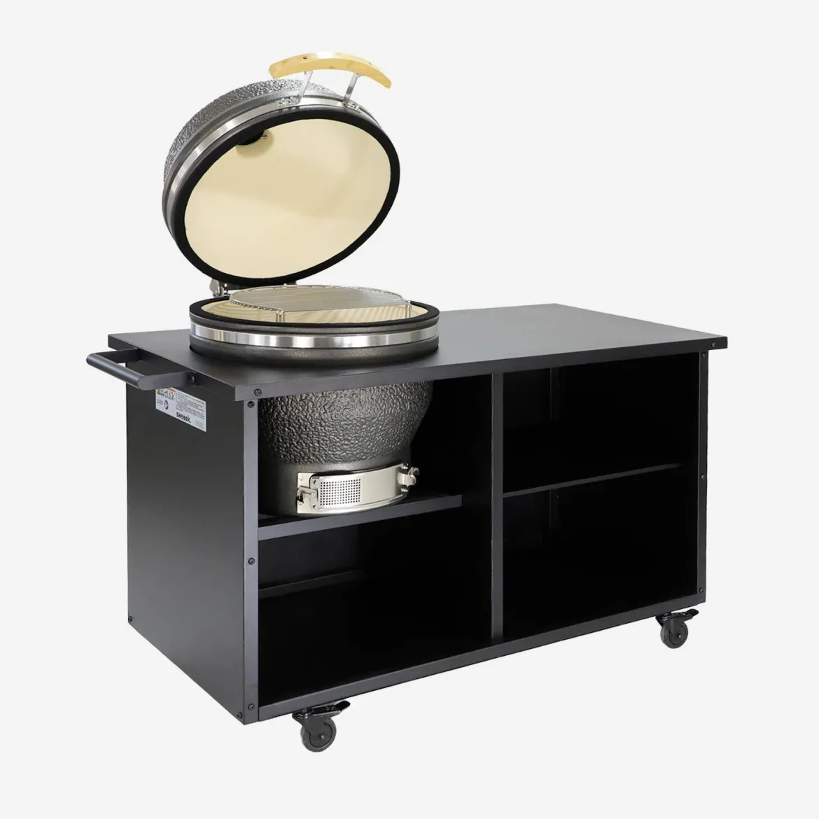 Barbecue kamado in ceramica con carrello e copertura, Ø55,5cm
