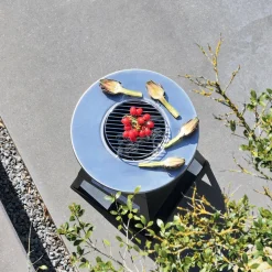 Braciere barbecue con vano portaoggetti, Ø59cm