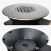 Braciere barbecue su carrello con vano portaoggetti e coperchio, Ø80cm