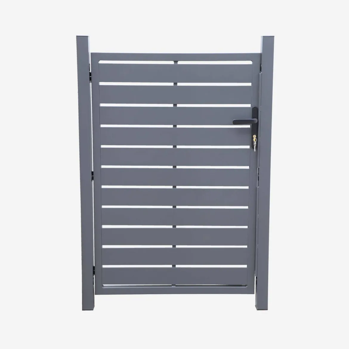 Cancello da giardino in alluminio con serratura e maniglia, 100cm