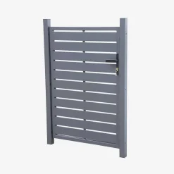 Cancello da giardino in alluminio con serratura e maniglia, 100cm