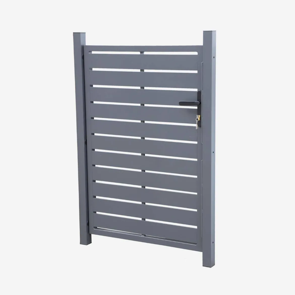 Cancello da giardino in alluminio con serratura e maniglia, 100cm