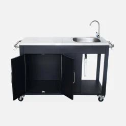 Carrello da cucina da esterno in acciaio