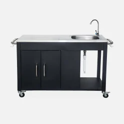 Carrello da cucina da esterno in acciaio