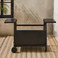 Carrello per piastra plancha Porthos a 4 bruciatori