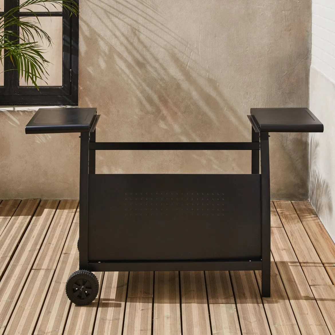 Carrello per piastra plancha Porthos a 4 bruciatori