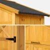 Casetta da giardino in legno d'abete e 6 vani portaoggetti, 105cm