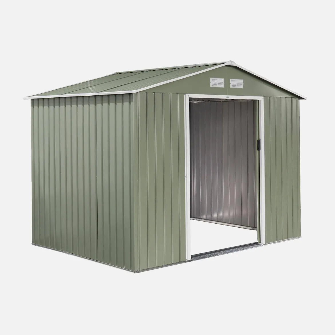 Casetta da giardino in metallo con kit di ancoraggio, 5.9m²