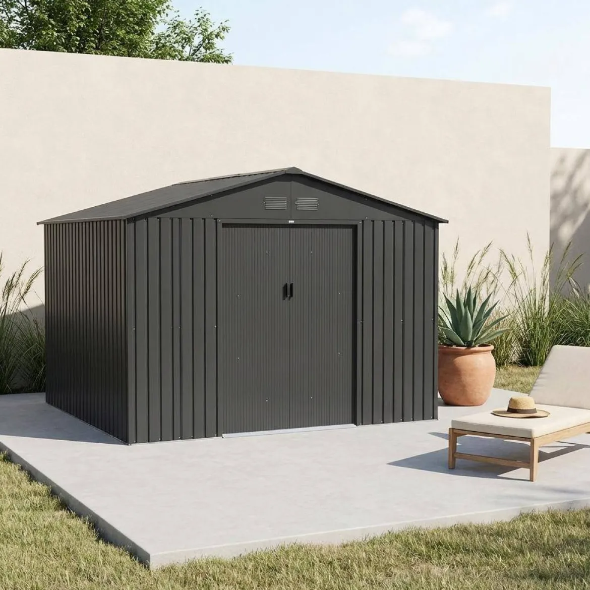 Casetta da giardino in metallo, 10.85m²