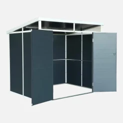 Casetta da giardino in plastica con struttura in alluminio, 4.55m²