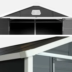 Casetta da giardino in plastica, struttura in alluminio, 3.65m²