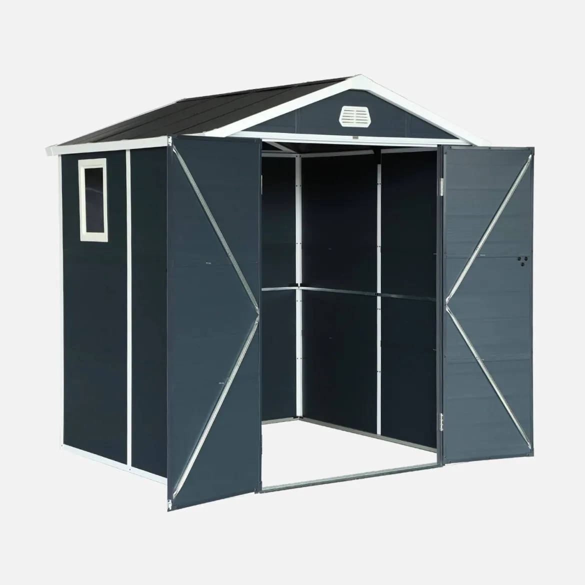 Casetta da giardino in plastica, struttura in alluminio, 3.65m²