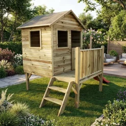 Casetta per bambini in legno di pino su palafitte 2m²