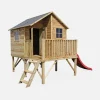 Casetta per bambini in legno di pino su palafitte 3,8m²