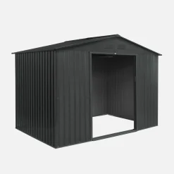 Casetta da giardino in metallo con kit di ancoraggio, 5.9m²