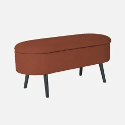 Cassapanca con rivestimento bouclé
