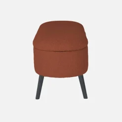 Cassapanca con rivestimento bouclé