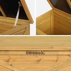 Cassapanca in legno di abete 80cm