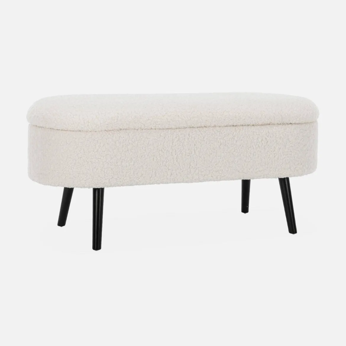 Cassapanca con rivestimento bouclé