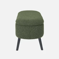 Cassapanca con rivestimento bouclé