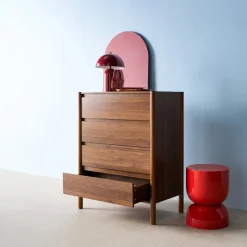 Cassettiera decorativa in legno 4 cassetti
