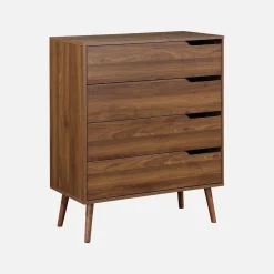 Cassettiera effetto legno, 4 cassetti