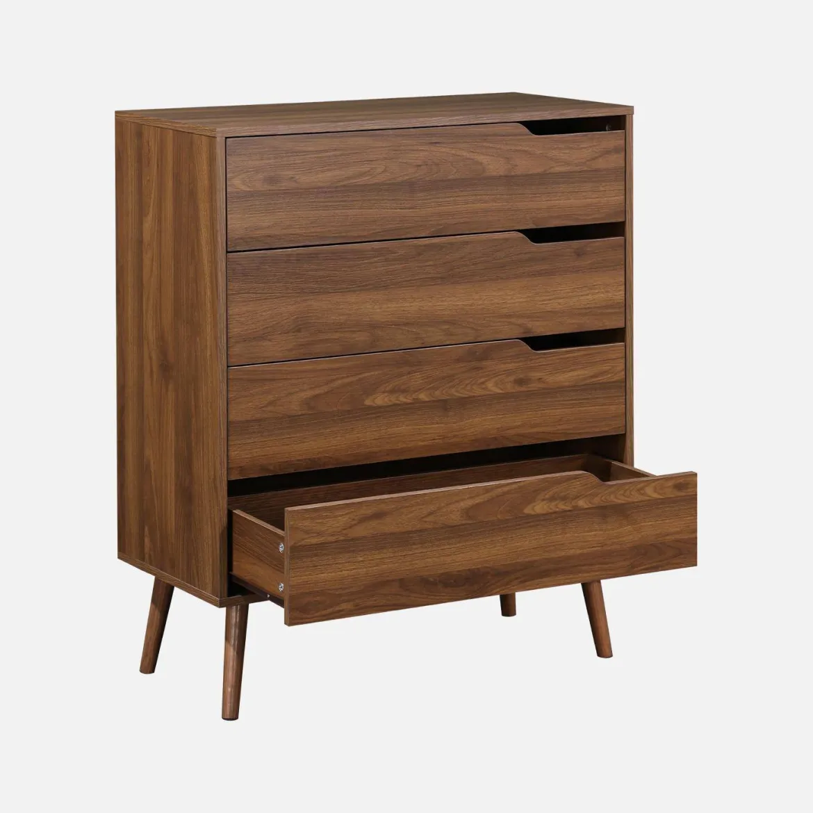 Cassettiera effetto legno, 4 cassetti