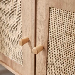 Cassettiera per bambini a 4 ante effetto legno