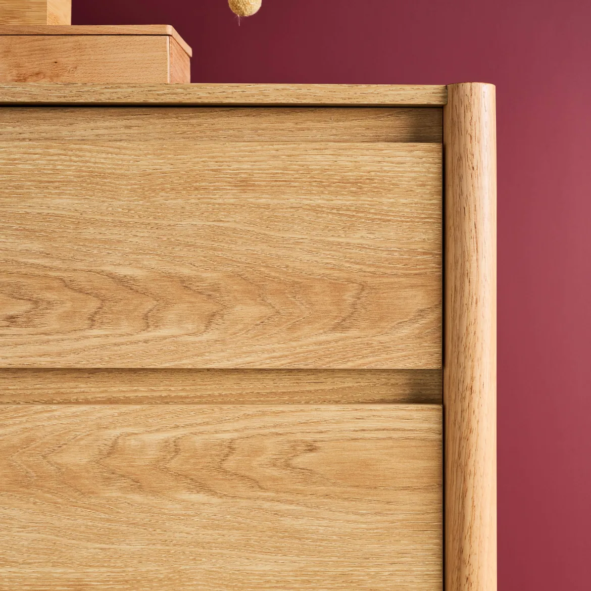 Cassettiera decorativa in legno 4 cassetti