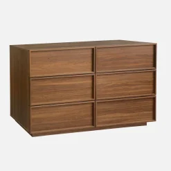 Cassettiera effetto legno 6 cassetti