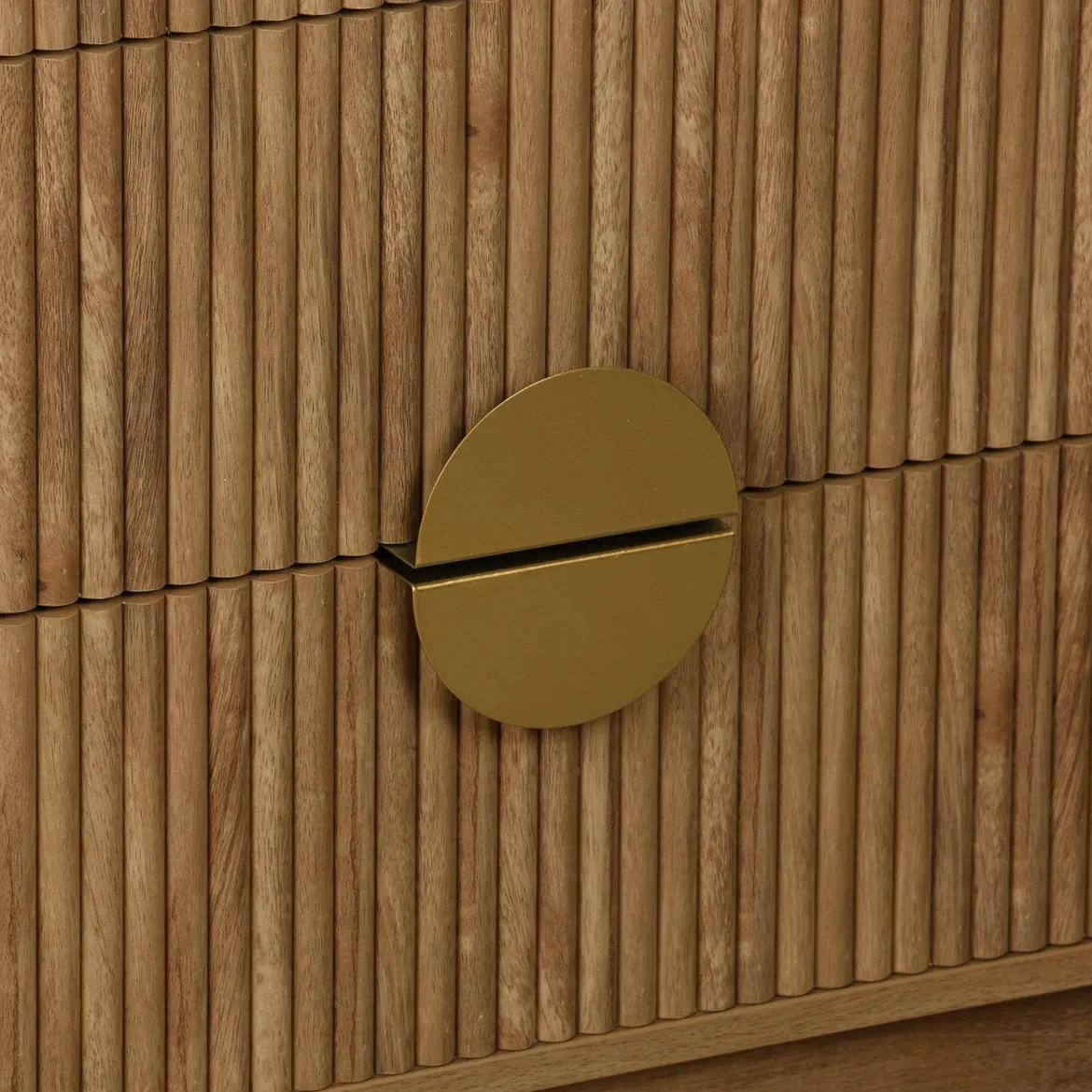 Cassettone con effetto legno di mango a 4 cassetti
